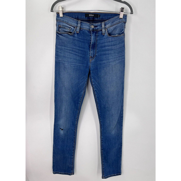 Hudson Los Angeles Barbara High Rise Super Skinny Denim Stretch Lyocell Jeans 27 - Picture 1 of 8